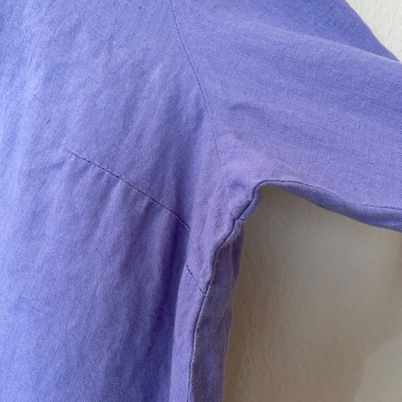 FLAX Size 1G Lavender Tunic Long Sleeves 100% Linen - Picture 7 of 15